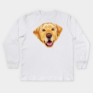 Yellow Labrador Kids Long Sleeve T-Shirt